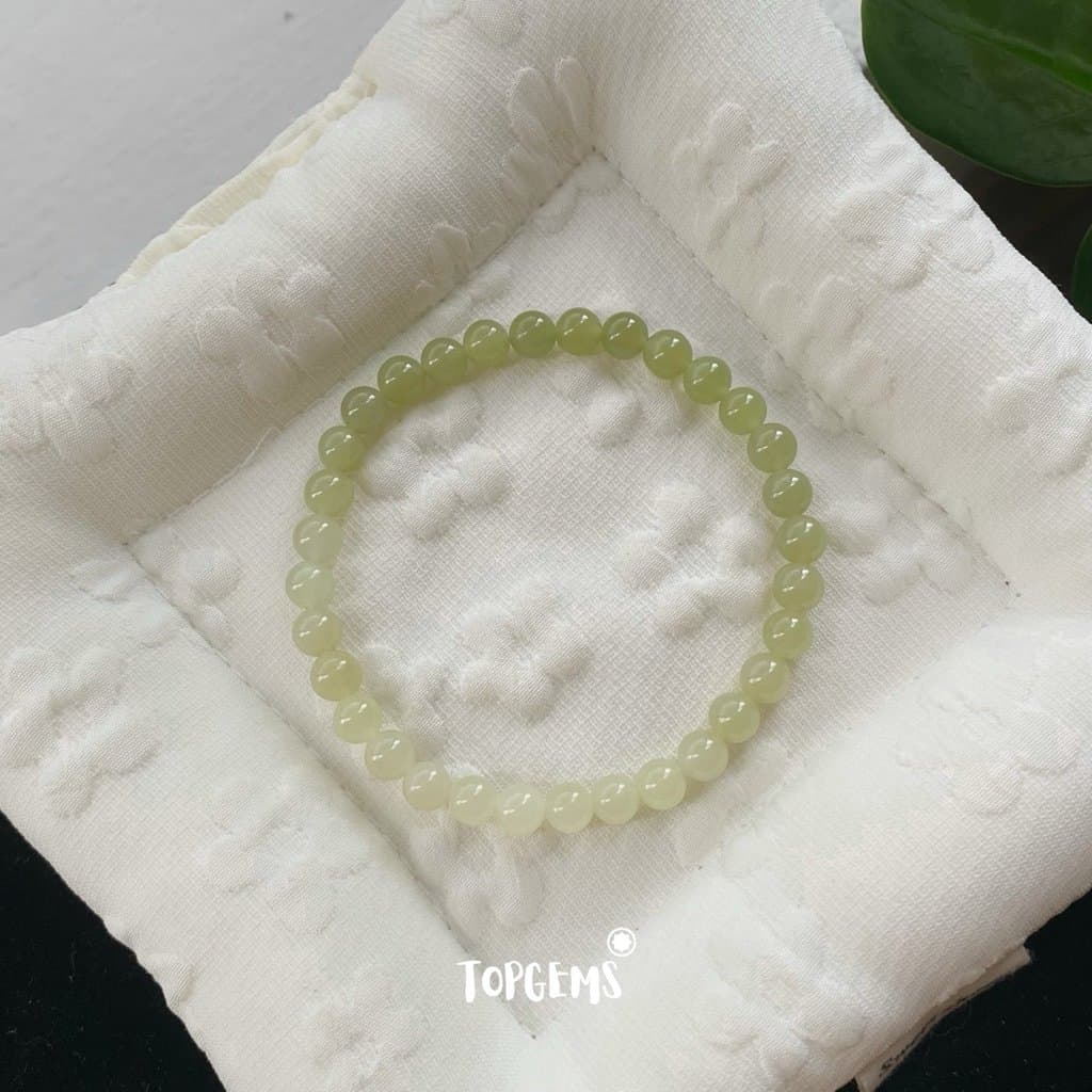 Chuỗi Vòng Tay Ngọc Hoà Điền Tự Nhiên Thanh Hải Thanh Thuỷ 8 Li Nước Ngọc Trong Mướt TOPGEMS - SHIP HOẢ TỐC CÓ TẶNG HỘP VA052 - Ảnh bìa