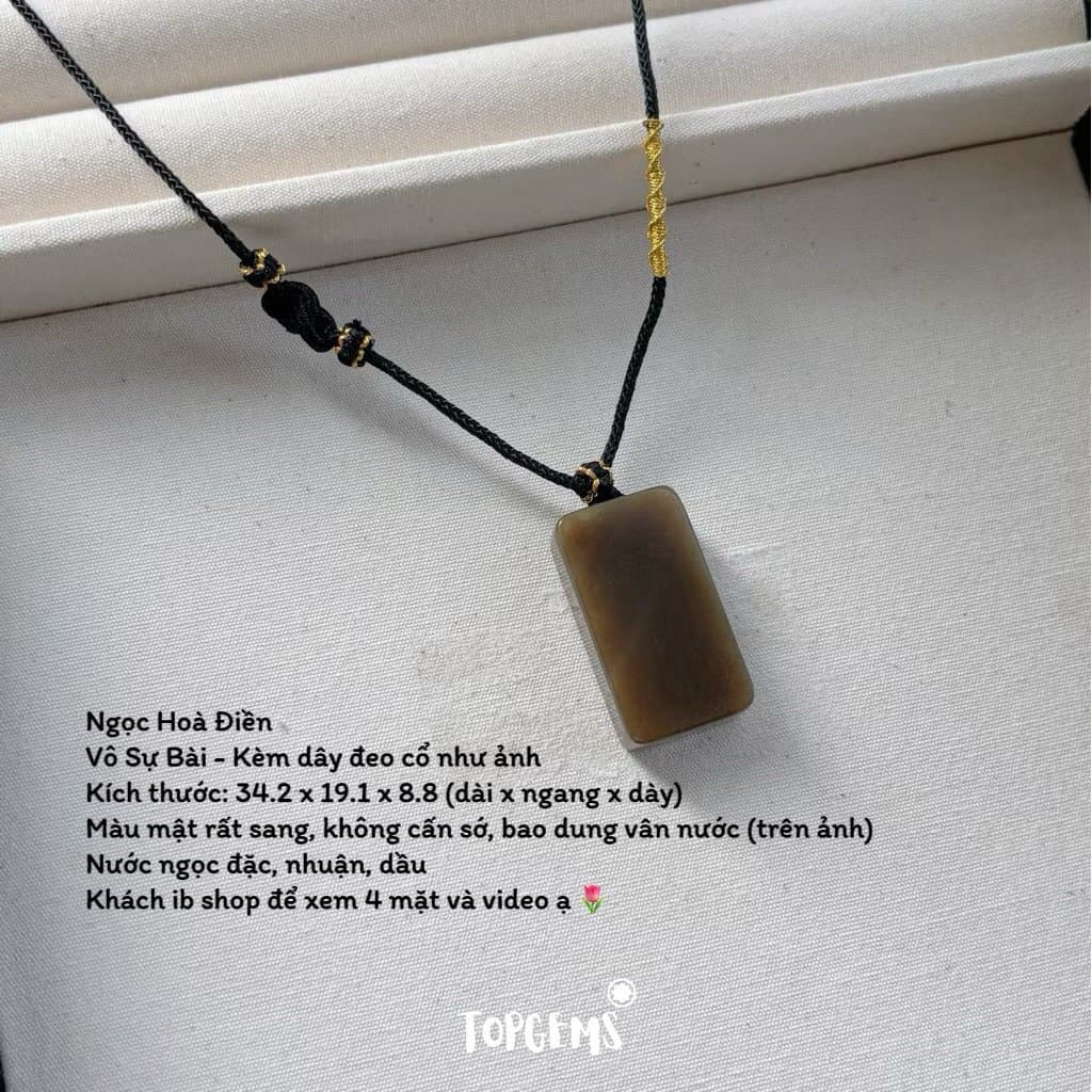 Tổng Hợp Vô Sự Bài Ngọc Hoà Điền Tự Nhiên Hàng Đẹp TOPGEMS Mặt Dây Chuyền Ngọc Hoà Điền Mặt Vòng Cổ Nam Nữ Đều Deo Được W226 - Ảnh bìa
