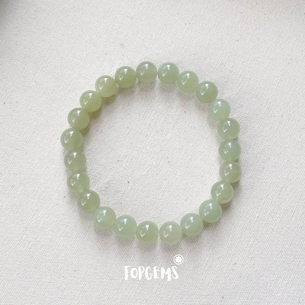 Vòng Tay Chuỗi Ngọc Hoà Điền Thanh Hải Tự Nhiên 6 Li TOPGEMS - Hàng Loại Đẹp Nước Ngọc Trong Mịn Mướt - SHIP HOẢ TỐC VA365 - Ảnh bìa