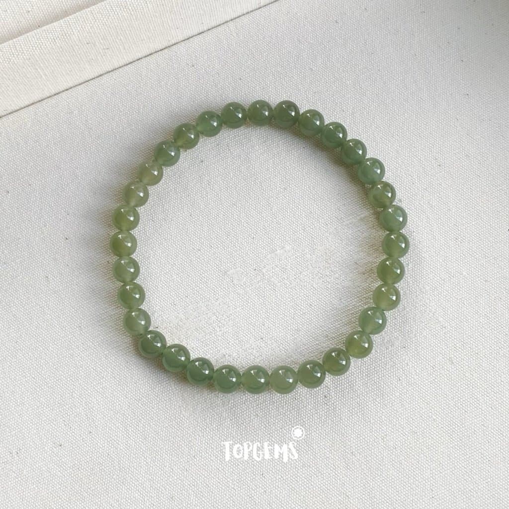 Vòng Tay Chuỗi Ngọc Hoà Điền Thanh Hải Tự Nhiên 6 Li TOPGEMS - Hàng Loại Đẹp Nước Ngọc Trong Mịn Mướt - SHIP HOẢ TỐC VA216 - Ảnh bìa