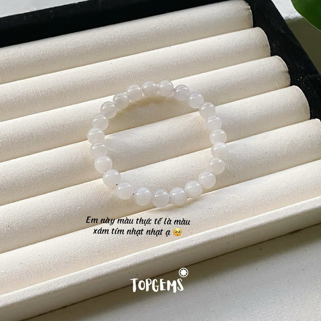 Vòng Chuỗi Ngọc Hoà Điền Yên Tử 8mm Tự Nhiên TOPGEMS - SHIP HOẢ TỐC TẶNG KÈM HỘP