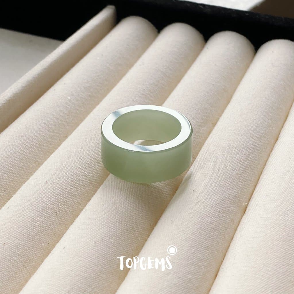 Tổng Hợp Nhẫn Ngọc Hòa Điền Tự Nhiên Dòng Cao Cấp Chột Mảnh Chột Dày - Chọn Mẫu Theo Mệnh & Sở Thích YA032 - Ảnh bìa