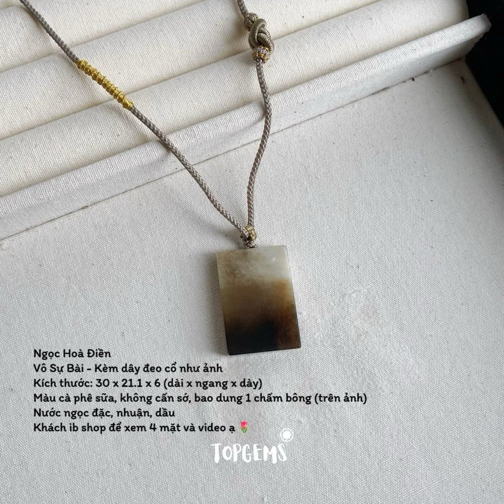 Tổng Hợp Vô Sự Bài Ngọc Hoà Điền Tự Nhiên Hàng Đẹp TOPGEMS Mặt Dây Chuyền Ngọc Hoà Điền Mặt Vòng Cổ Nam Nữ Đều Deo Được