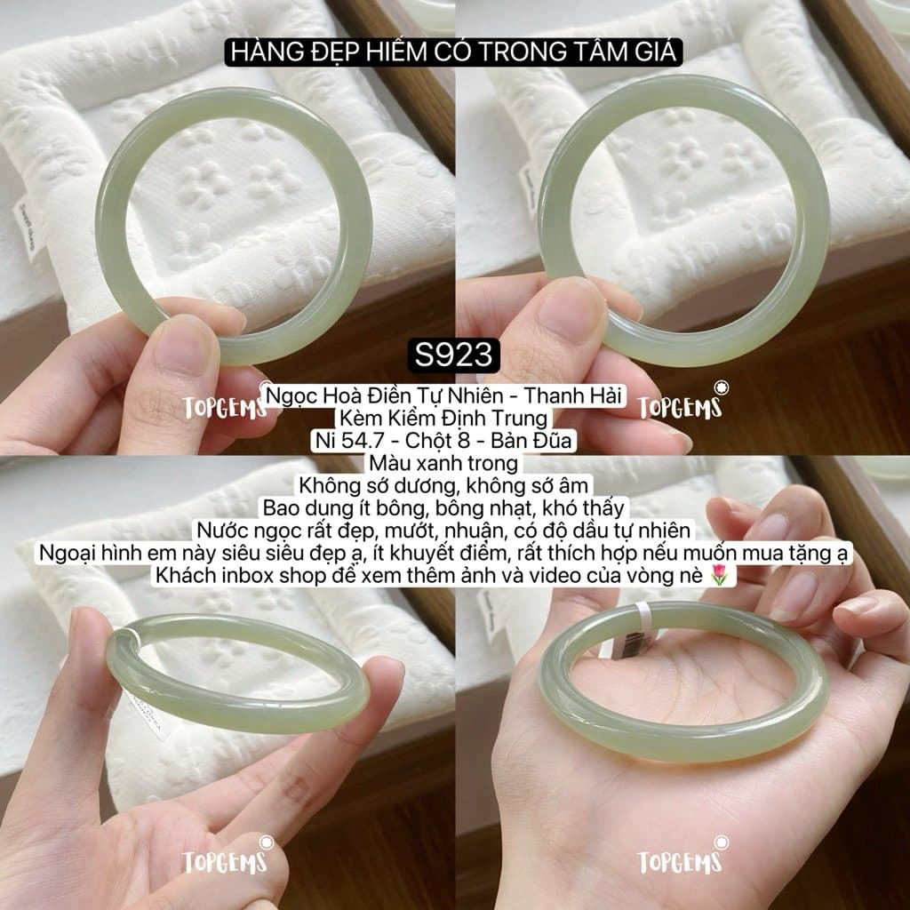 Tổng Hợp Vòng Bản Ngọc Hoà Điền Tự Nhiên Hàng Đẹp TOPGEMS Vòng Bản Đũa Vòng Bản Hẹ Vòng Dingdang