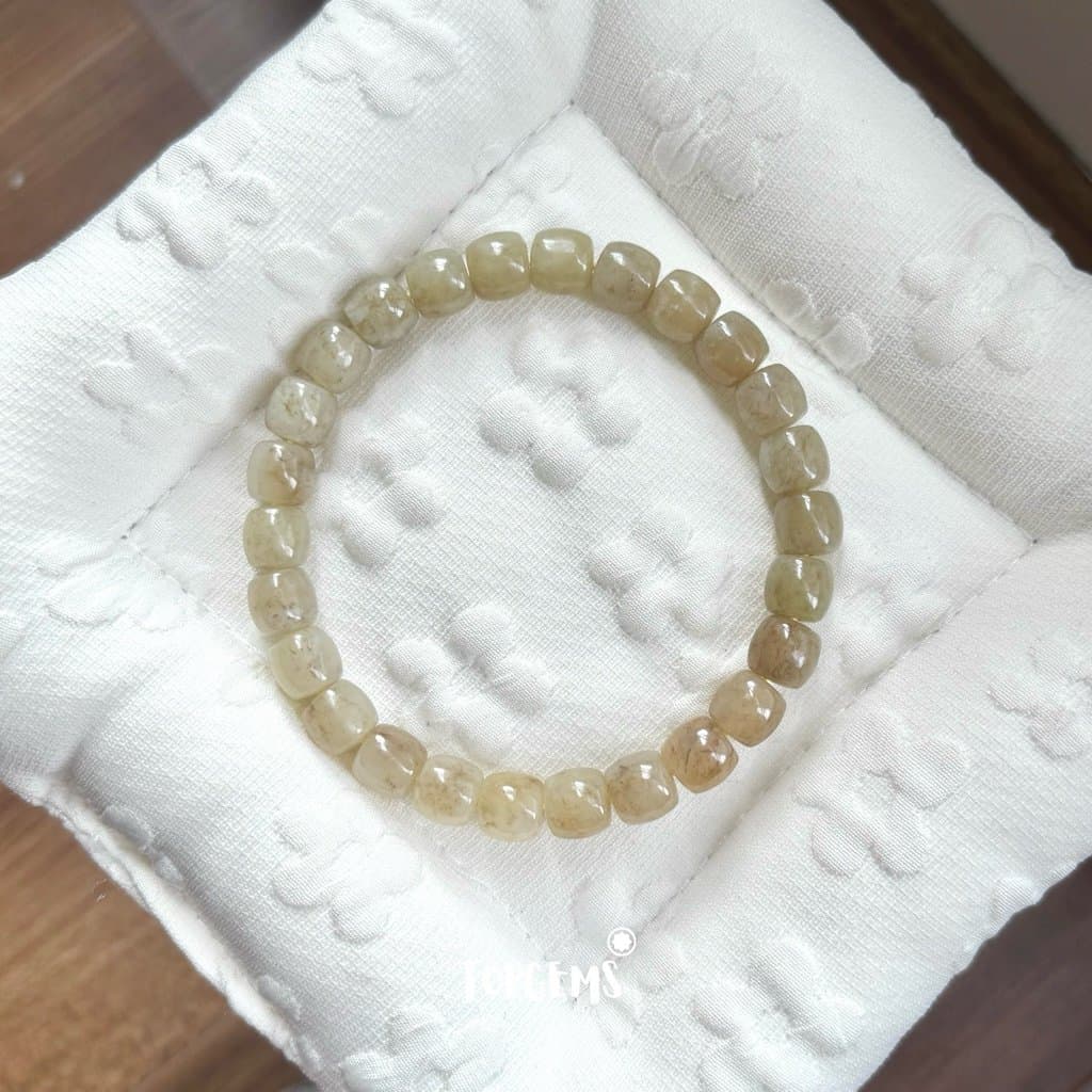 Vòng Tay Chuỗi Ngọc Hoà Điền Tự Nhiên Chủng Hắc Dương Động TOPGEMS, SHIP HOẢ TỐC KÈM HỘP V958 - Ảnh bìa