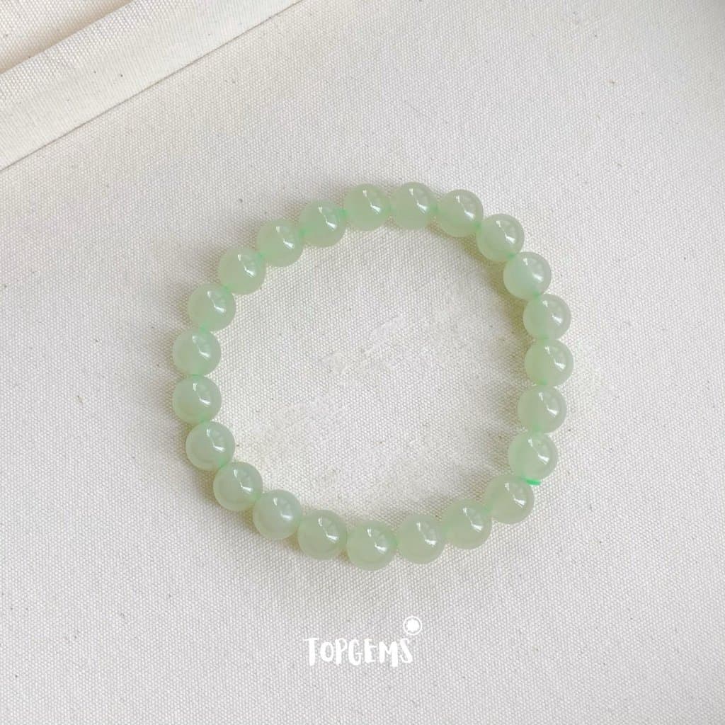 Chuỗi Vòng Tay Ngọc Hoà Điền Tự Nhiên Thanh Hải Thanh Thuỷ 8 Li Nước Ngọc Trong Mướt TOPGEMS - SHIP HOẢ TỐC CÓ TẶNG HỘP