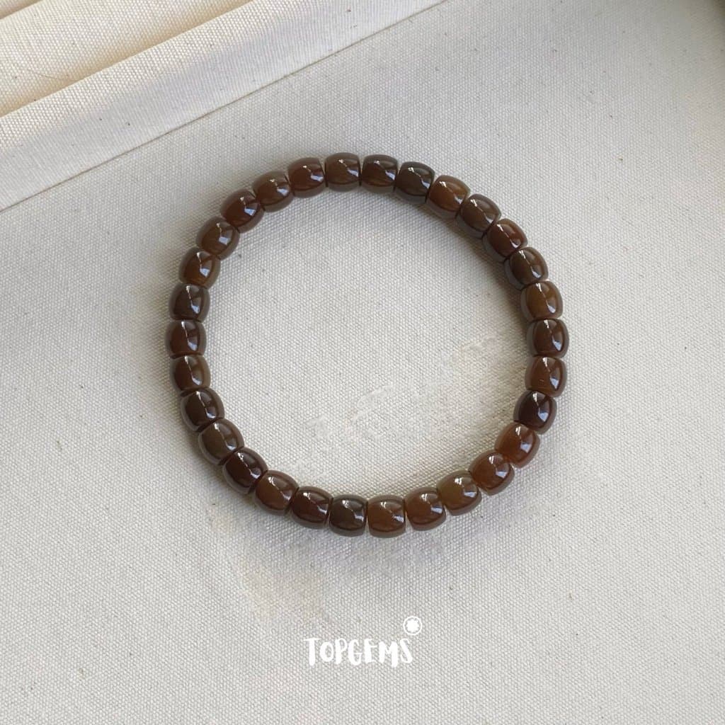 Chuỗi Vòng Tay Ngọc Hoà Điền Mật Tự Nhiên 6-7 Li TOPGEMS