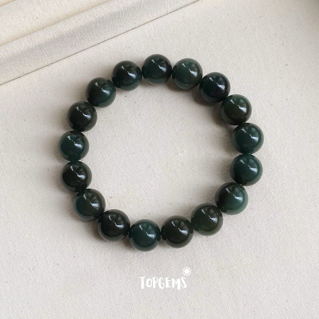 Vòng Chuỗi Ngọc Hoà Điền Tự Nhiên Tân Cương 12 Li TOPGEMS - Chuỗi Ngọc Nam Nữ Đều Đeo Được - SHIP HOẢ TỐC KÈM HỘP VA180 - Ảnh bìa