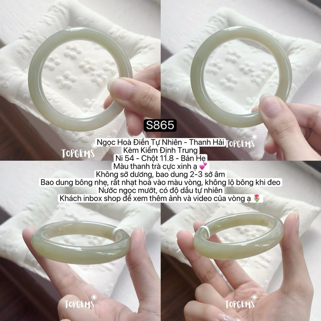 Tổng Hợp Vòng Bản Ngọc Hoà Điền Tự Nhiên Hàng Đẹp TOPGEMS Vòng Bản Đũa Vòng Bản Hẹ Vòng Dingdang