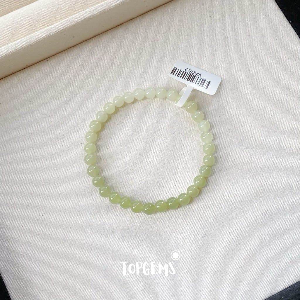 Chuỗi Vòng Tay Ngọc Hoà Điền Tự Nhiên Thanh Hải Thanh Thuỷ 8 Li Nước Ngọc Trong Mướt TOPGEMS - SHIP HOẢ TỐC CÓ TẶNG HỘP