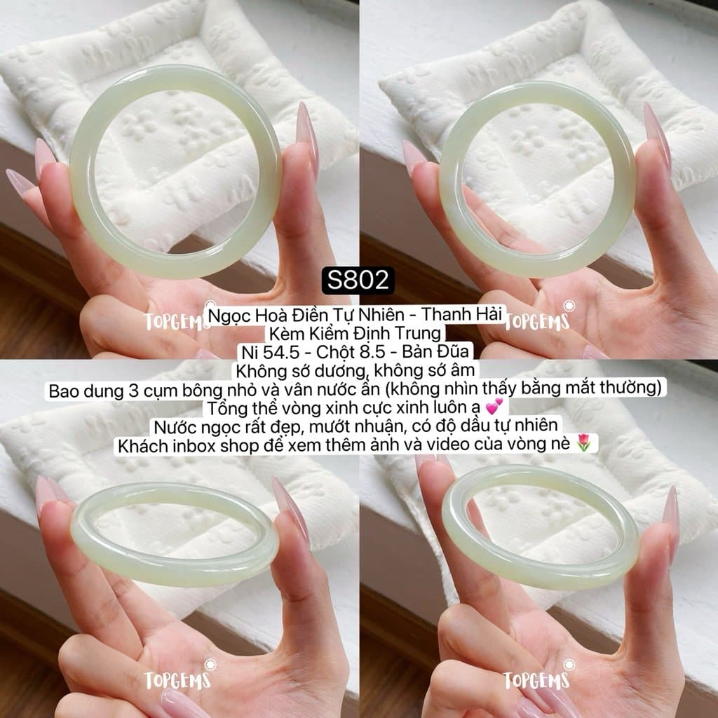 Tổng Hợp Vòng Bản Ngọc Hoà Điền Tự Nhiên Hàng Đẹp TOPGEMS Vòng Bản Đũa Vòng Bản Hẹ Vòng Dingdang