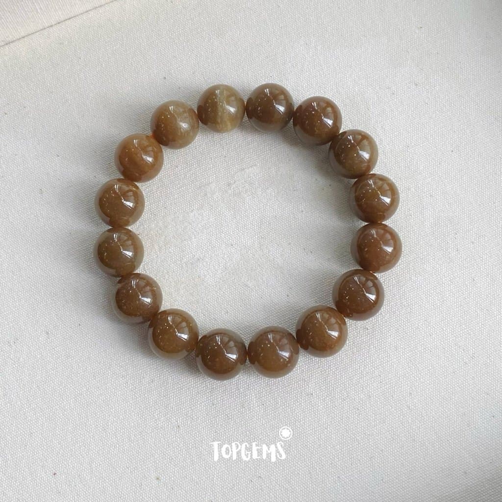 Vòng Tay Chuỗi Mật Ngọc Hoà Điền Tự Nhiên 12 Li TOPGEMS - Vòng Tay Chuỗi Ngọc Nam Nữ Đều Đeo Được - SHIP HOẢ TỐC CÓ HỘP VA118 - Ảnh bìa