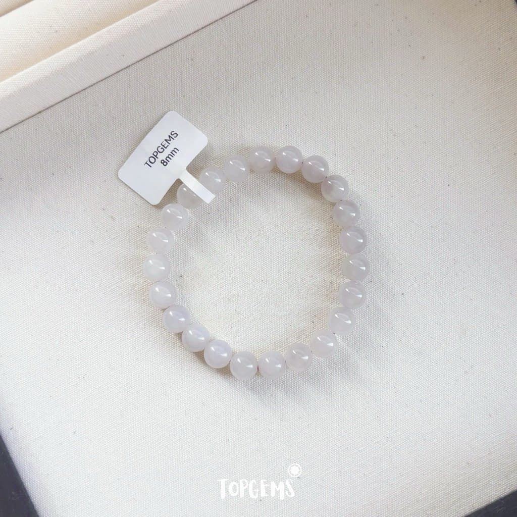 Vòng Chuỗi Ngọc Hoà Điền Yên Tử 8mm Tự Nhiên TOPGEMS - SHIP HOẢ TỐC TẶNG KÈM HỘP VA035 - Ảnh bìa