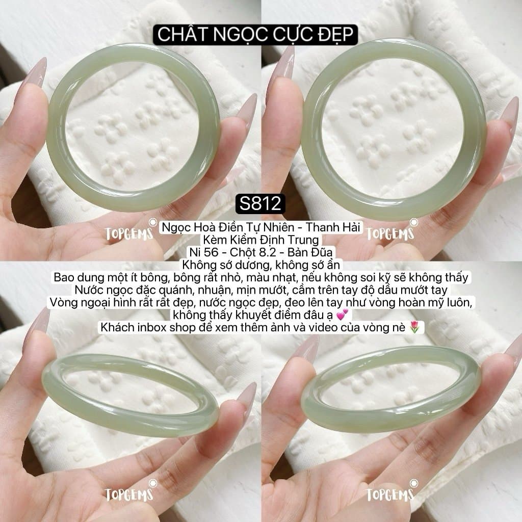 Tổng Hợp Vòng Bản Ngọc Hoà Điền Tự Nhiên Hàng Đẹp TOPGEMS Vòng Bản Đũa Vòng Bản Hẹ Vòng Dingdang S812 - Ảnh bìa
